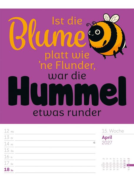 Produktbild: Klartext Spr&uuml;chekalender Wochenplaner 2027