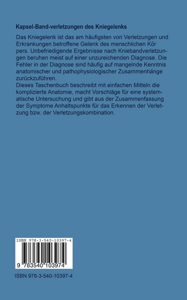 Produktbild: Kapsel-Band-Verletzungen des Kniegelenks