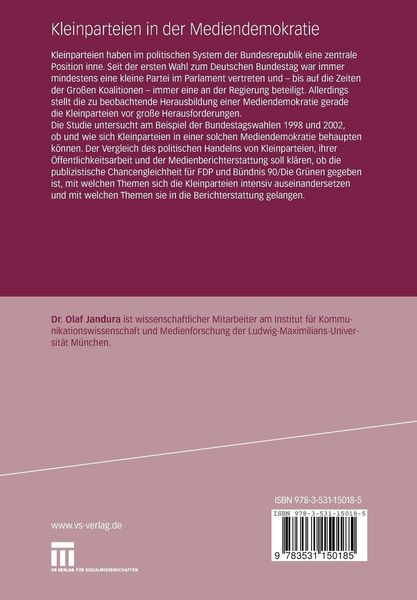 Produktbild: Kleinparteien in der Mediendemokratie