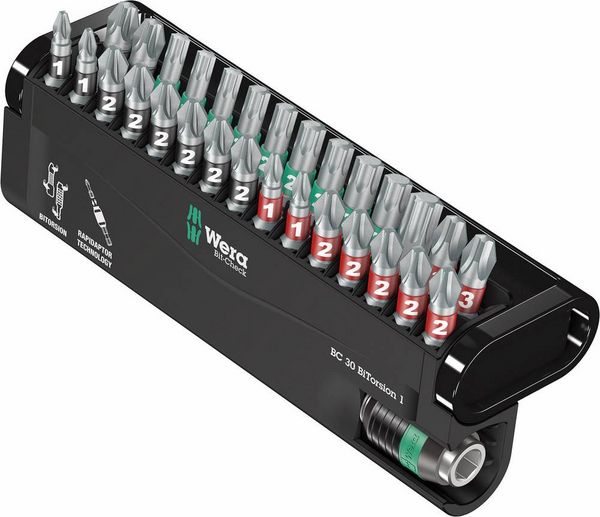 Produktbild: Wera Bit-Check 30 BiTorsion 1 05057430001 Bit-Set 30teilig Kreuzschlitz Pozidriv, Kreuzschlitz Phillips, Innen T-Profil BiTorsion