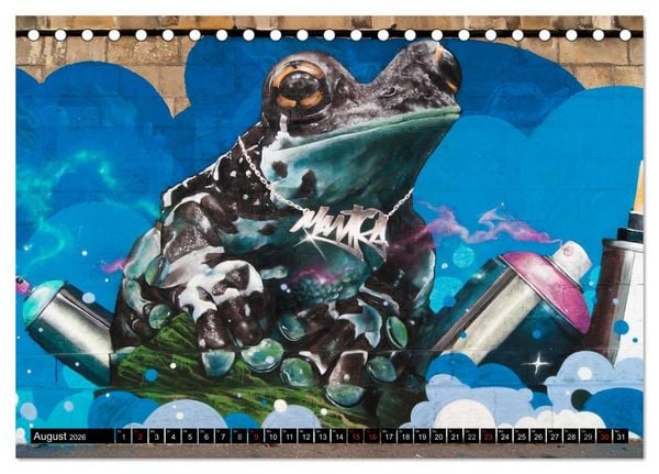 Produktbild: Streetart am Wiener Donaukanal (Tischkalender 2026 DIN A5 quer), CALVENDO Monatskalender