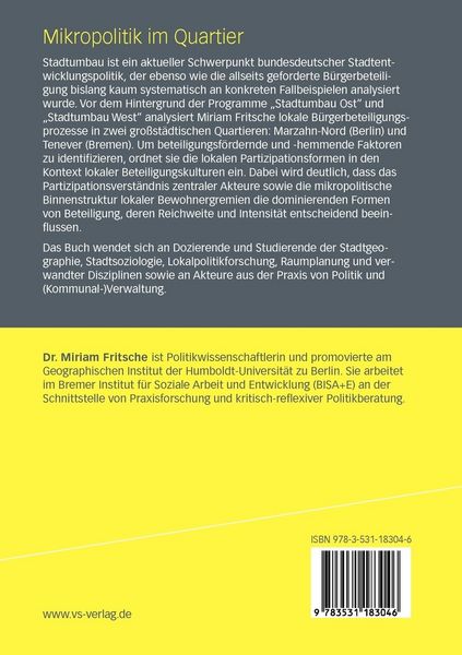 Produktbild: Mikropolitik im Quartier