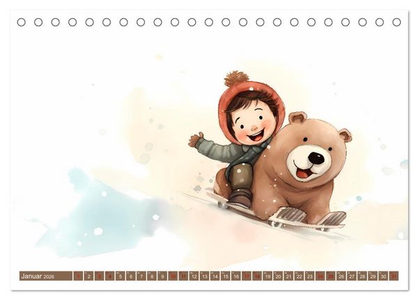 Produktbild: B&auml;rige Illustrationen (Tischkalender 2026 DIN A5 quer), CALVENDO Monatskalender
