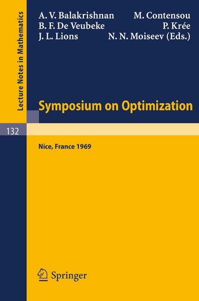 Produktbild: Symposium on Optimization