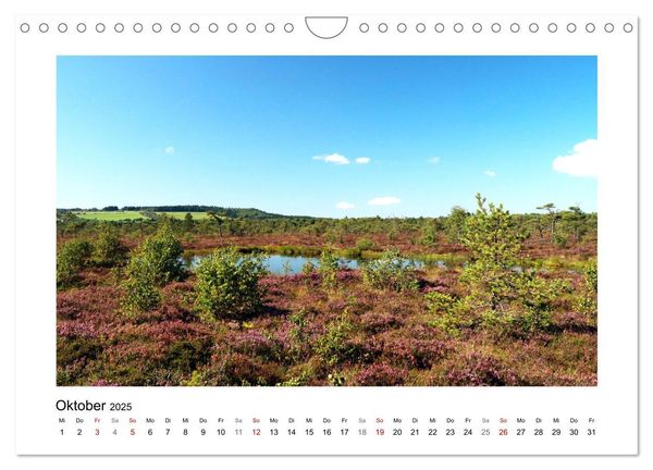 Rotes und Schwarzes Moor (Wandkalender 2025 DIN A4 quer), CALVENDO Monatskalender