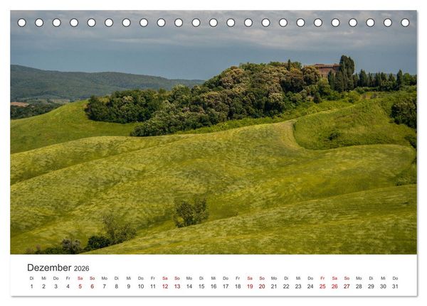 Produktbild: Gr&uuml;ne Farbt&ouml;ne Toskana (Tischkalender 2026 DIN A5 quer), CALVENDO Monatskalender