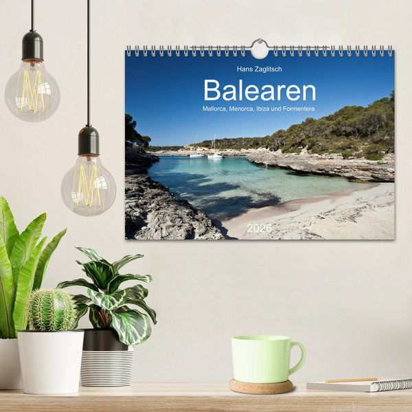 Produktbild: Balearen - Mallorca, Menorca, Ibiza und Formentera (Wandkalender 2026 DIN A4 quer), CALVENDO Monatskalender