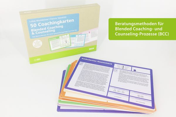 Produktbild: 50 Coachingkarten Blended Coaching & Counseling