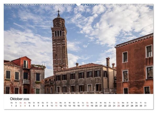Produktbild: Die Attraktionen von Venedig (hochwertiger Premium Wandkalender 2026 DIN A2 quer), Kunstdruck in Hochglanz