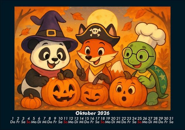 Produktbild: Pippin, Finn & Taz - Freunde im Zauberwald 2026 Fotokalender DIN A5