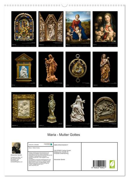 Produktbild: Maria - Mutter Gottes (hochwertiger Premium Wandkalender 2026 DIN A2 hoch), Kunstdruck in Hochglanz