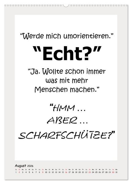 Produktbild: Spr&uuml;chekalender. Witziges f&uuml;rs B&uuml;ro (hochwertiger Premium Wandkalender 2026 DIN A2 hoch), Kunstdruck in Hochglanz