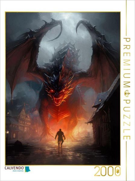 Produktbild: CALVENDO Puzzle Das Mittelalter mit Drachen, Rittern und Burgen | 2000 Teile Lege-Gr&ouml;&szlig;e 90x67cm Foto-Puzzle f&uuml;r gl&uuml;ckliche Stunden
