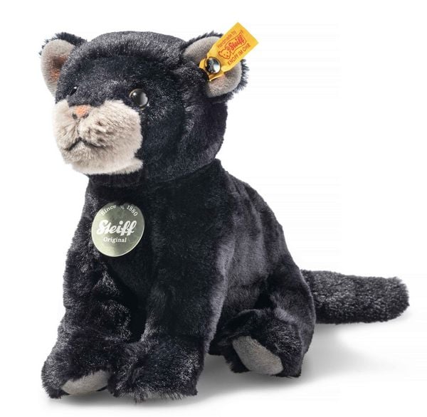 Produktbild: Steiff 067938 - Taky Baby Panther, sitzend, Pl&uuml;sch, 19 cm