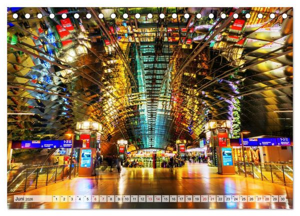 Produktbild: Bahnh&ouml;fe in Europa (Tischkalender 2026 DIN A5 quer), CALVENDO Monatskalender