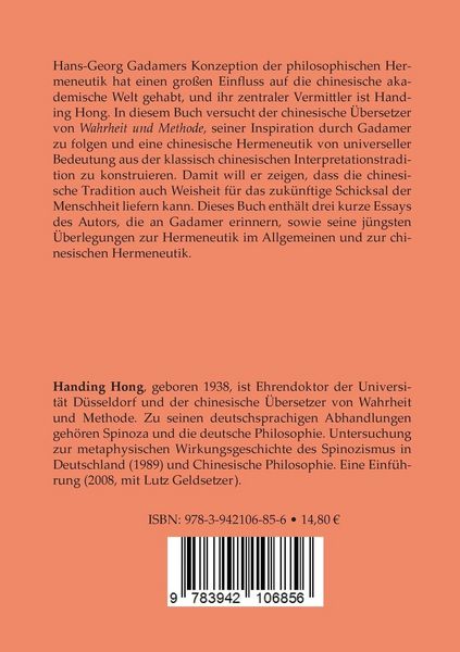 Produktbild: Blick nach Osten. Versuch der Konstruktion einer chinesischen Hermeneutik