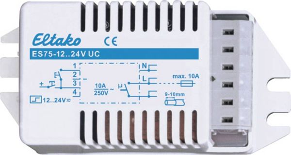 Eltako Stromstoß-Schalter Festeinbau ES75-12..24V UC 1 Schließer 230V 500W 1St.