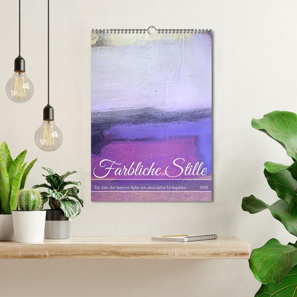 Produktbild: Farbliche Stille - Ein Jahr der inneren Ruhe mit abstrakten Farbspielen (Wandkalender 2026 DIN A3 hoch), CALVENDO Monatskalender