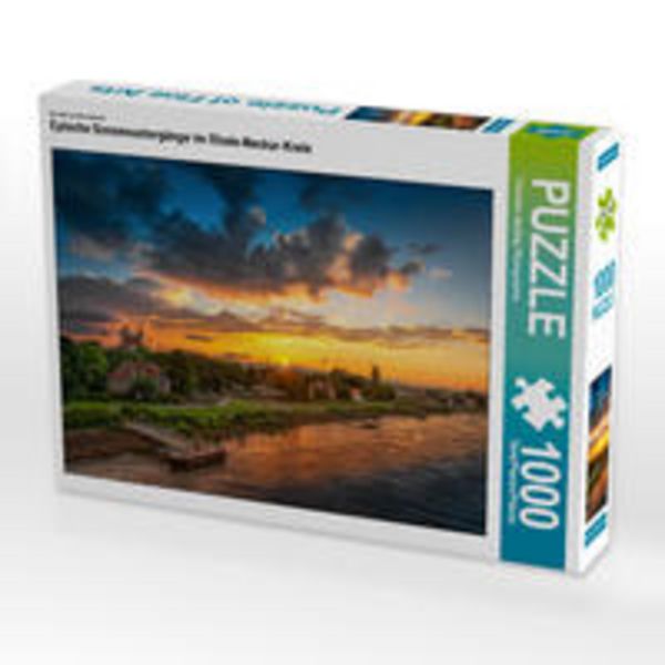 CALVENDO Puzzle Ein Motiv aus dem Kalender Epische Sonnenuntergänge im Rhein-Neckar-Kreis | 1000 Teile Lege-Größe 64x48cm Foto-Puzzle für glückliche Stunden