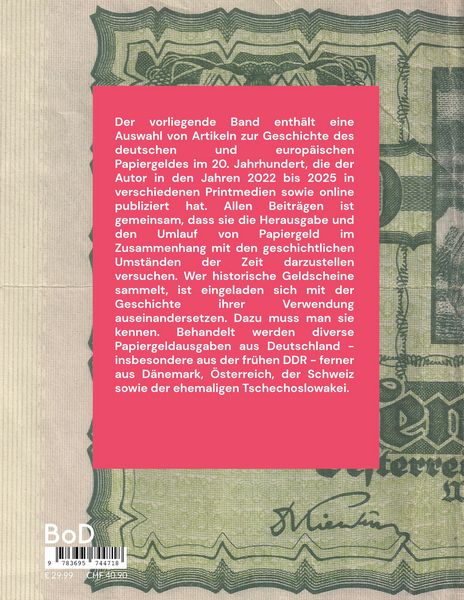 Produktbild: Beitr&auml;ge zur Papiergeldgeschichte