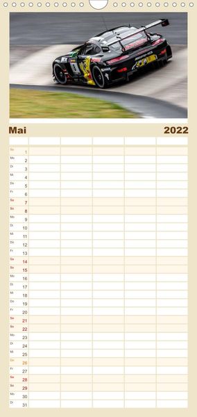 Produktbild: Familienplaner Emotions on Track - Langstreckenmeisterschaft am N&uuml;rburgring - GT3 (Wandkalender 2022 , 21 cm x 45 cm, hoch)