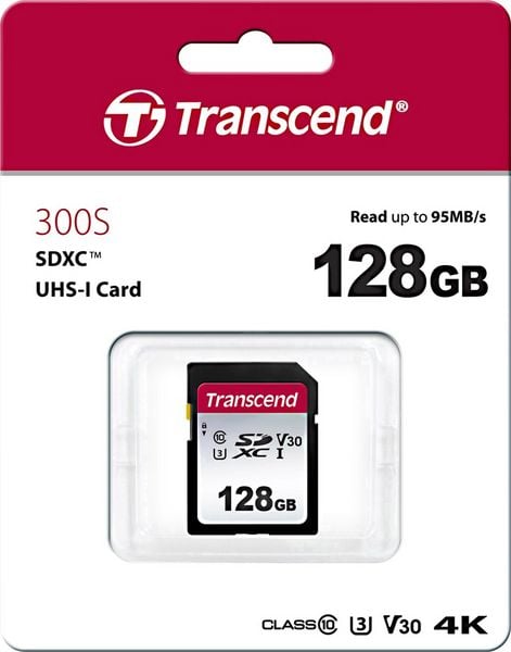 Produktbild: Transcend Premium 300S SDXC-Karte 128 GB Class 10, UHS-I, UHS-Class 1