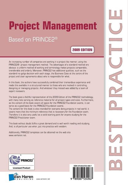 Produktbild: Project Management Based on PRINCE2&reg; 2009 edition