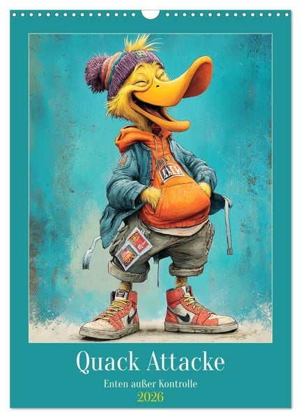 Produktbild: Quack Attacke. Enten au&szlig;er Kontrolle (Wandkalender 2026 DIN A3 hoch), CALVENDO Monatskalender