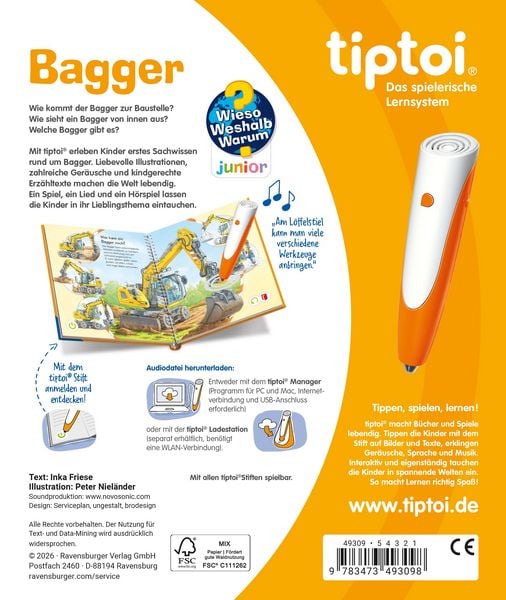 Produktbild: Tiptoi&reg; Wieso? Weshalb? Warum? junior - Bagger