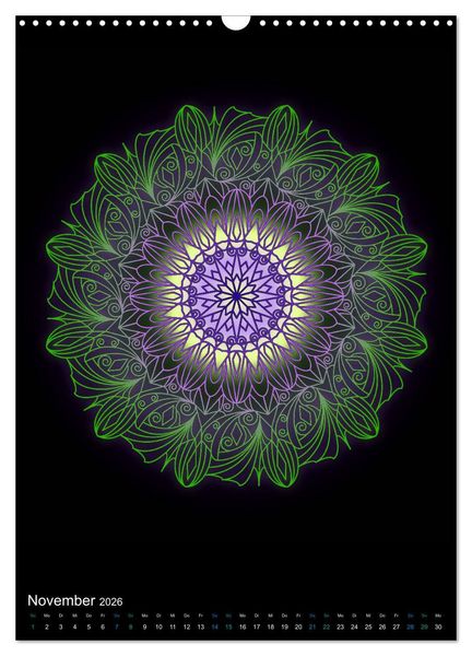 Produktbild: Mandala-Kalender 2026 (Wandkalender 2026 DIN A3 hoch), CALVENDO Monatskalender