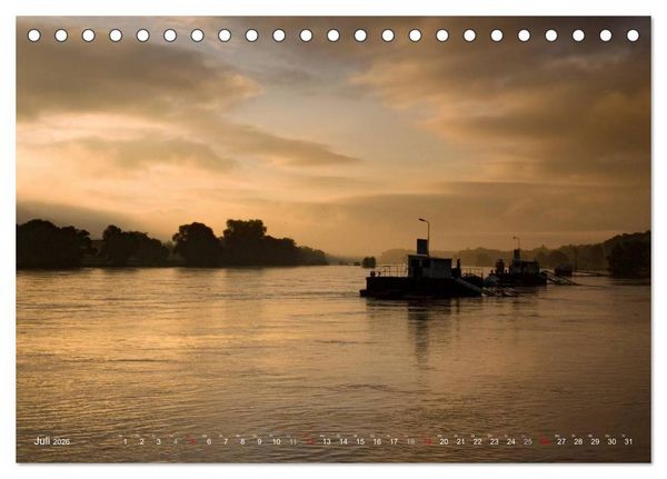 Produktbild: Die Elbe in Dresden-Laubegast (Tischkalender 2026 DIN A5 quer), CALVENDO Monatskalender