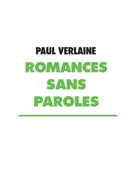 Produktbild: Romances sans paroles