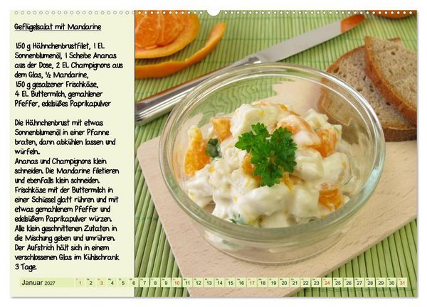Produktbild: Leckere Aufstriche - Ein Kalender mit Rezepten (Wandkalender 2027 DIN A2 quer), CALVENDO Monatskalender