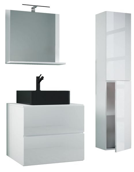 4-tlg Waschtisch Badmöbel Lendas 60 cm L Schublade