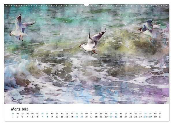 Produktbild: Aquarell Illustrationen vom Dar&szlig; (Wandkalender 2026 DIN A2 quer), CALVENDO Monatskalender