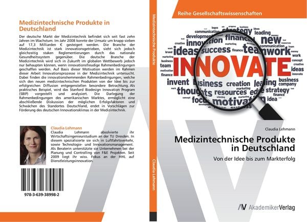 Medizintechnische Produkte in Deutschland, Taschenbuch von Claudia Lehmann, AV Akademikerverlag, 9783639389982