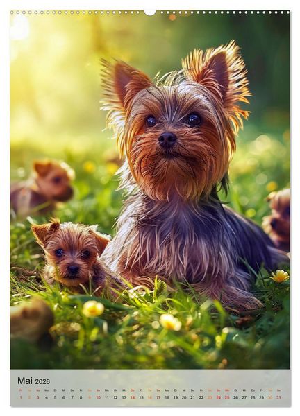 Produktbild: Yorkshire Terrier - ein Hund mit starkem Charakter (hochwertiger Premium Wandkalender 2026 DIN A2 hoch), Kunstdruck in Hochglanz