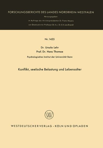 Produktbild: Konflikt, seelische Belastung und Lebensalter
