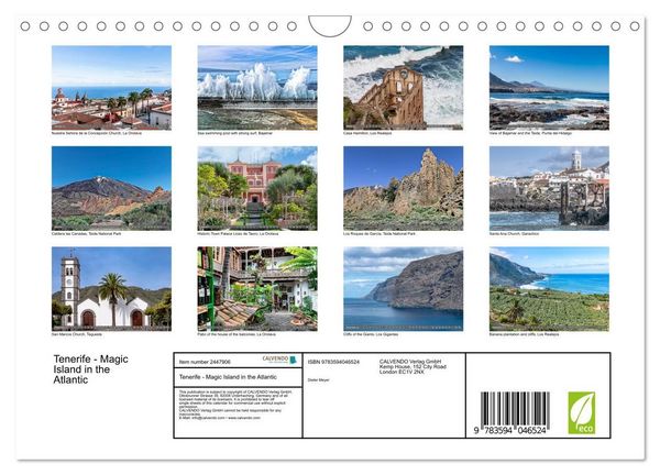 Produktbild: Tenerife - Magic Island in the Atlantic (Wall Calendar 2027 DIN A4 landscape), CALVENDO 12 Month Wall Calendar