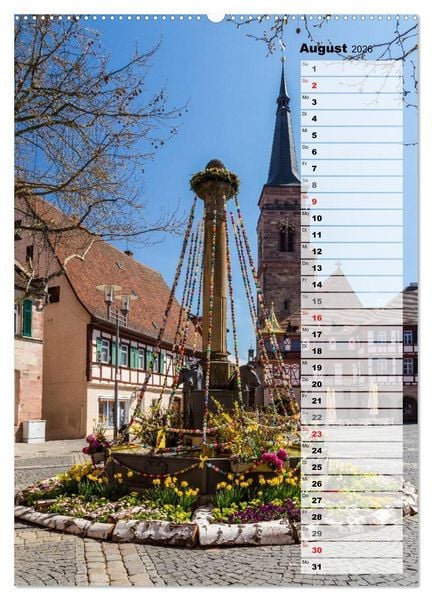 Produktbild: Schwabach Geburtstagskalender (hochwertiger Premium Wandkalender 2026 DIN A2 hoch), Kunstdruck in Hochglanz