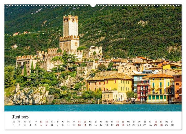 Produktbild: Malcesine am Gardasee (hochwertiger Premium Wandkalender 2026 DIN A2 quer), Kunstdruck in Hochglanz