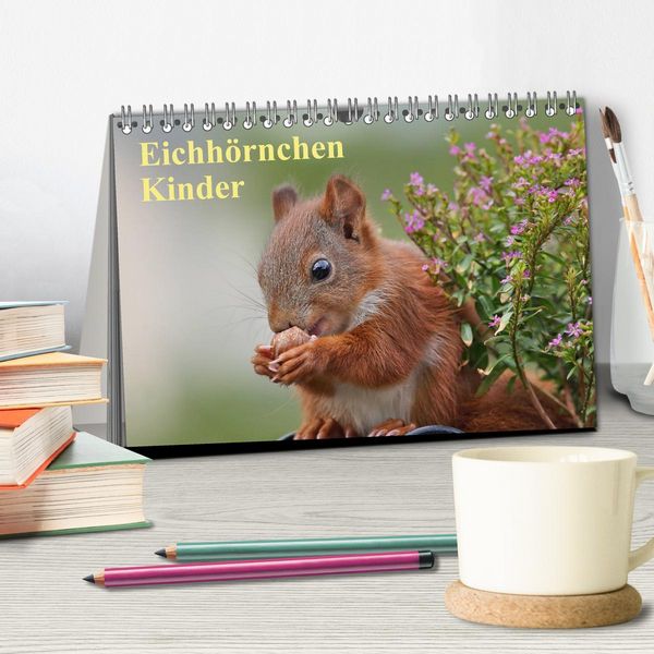Produktbild: Eichh&ouml;rnchen Kinder (Tischkalender 2026 DIN A5 quer), CALVENDO Monatskalender