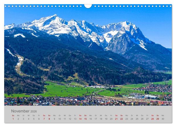 Produktbild: Garmisch-Partenkirchen Werdenfelser Land (Wandkalender 2026 DIN A3 quer), CALVENDO Monatskalender