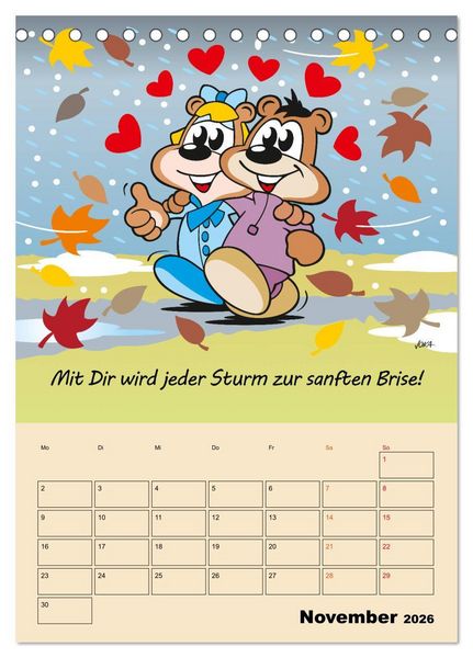 Produktbild: Ein Jahr mit Dir! (Tischkalender 2026 DIN A5 hoch), CALVENDO Monatskalender