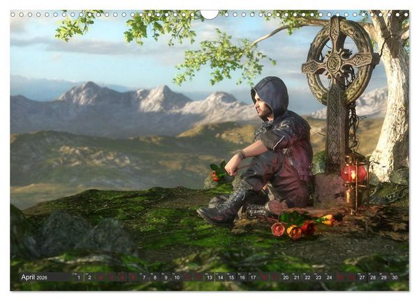 Produktbild: Gothic Sehnsucht (Wandkalender 2026 DIN A3 quer), CALVENDO Monatskalender