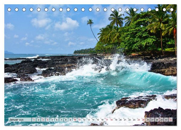 Produktbild: S&atilde;o Tom&eacute; - Inselparadies am &Auml;quator (Tischkalender 2026 DIN A5 quer), CALVENDO Monatskalender