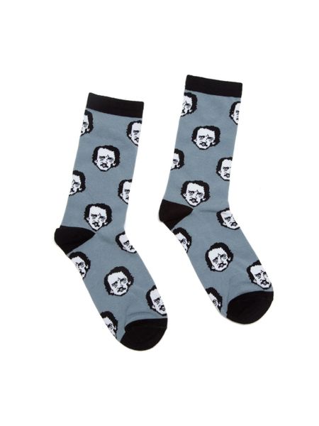Produktbild: Out of Print: Edgar Allan Poe-ka Dot Socks - Large
