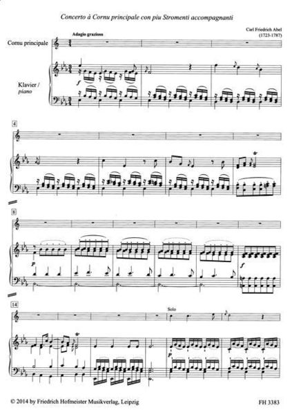 Produktbild: Abel, C: Concerto &aacute; Cornu principale con piu Stromenti