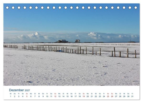 Produktbild: Nordseek&uuml;ste Am Strand von Sankt Peter-Ording (Tischkalender 2027 DIN A5 quer), CALVENDO Monatskalender