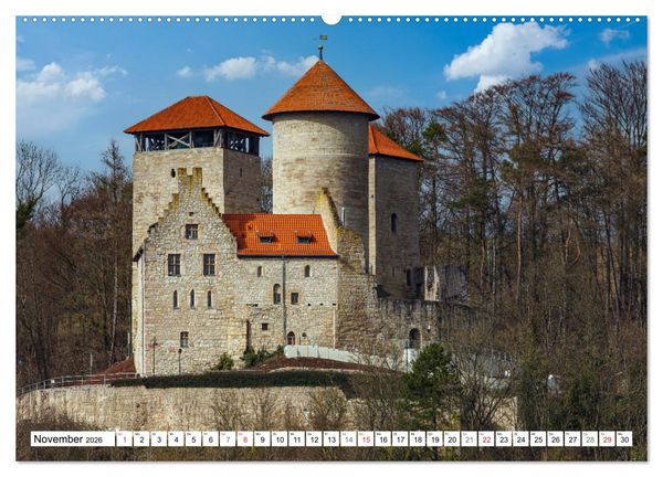 Produktbild: Werra Burgen Steig (hochwertiger Premium Wandkalender 2026 DIN A2 quer), Kunstdruck in Hochglanz